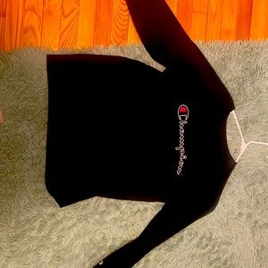 Champion Athletic wear Black Embroidered Logo Sweatshirt Men Size Medium